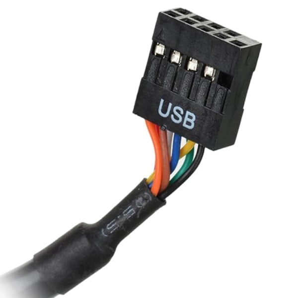 19/20 pins USB 3.0 hunn til 9 pins USB 2.0 hann hovedkorthode Black 10cm