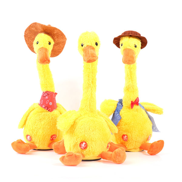 Dancing Duck Elektronisk plysjleker Gjenta Talking Sing Record V 5 one size