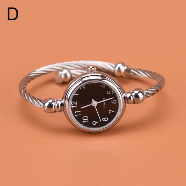 1 stk sølv armbåndsure kvinder mode armbånd quartz ur s D one size