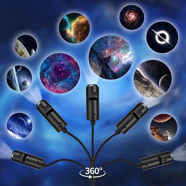 LED Galaxy Projektionslys 1 Lys + 10 Billeder Skift Onesize