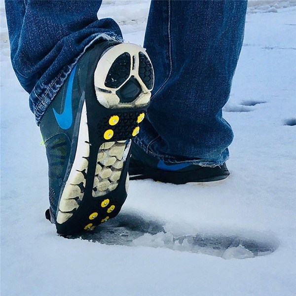10-studs snöiskloklättring Anti-slip Spikes Grips Crampon C black S
