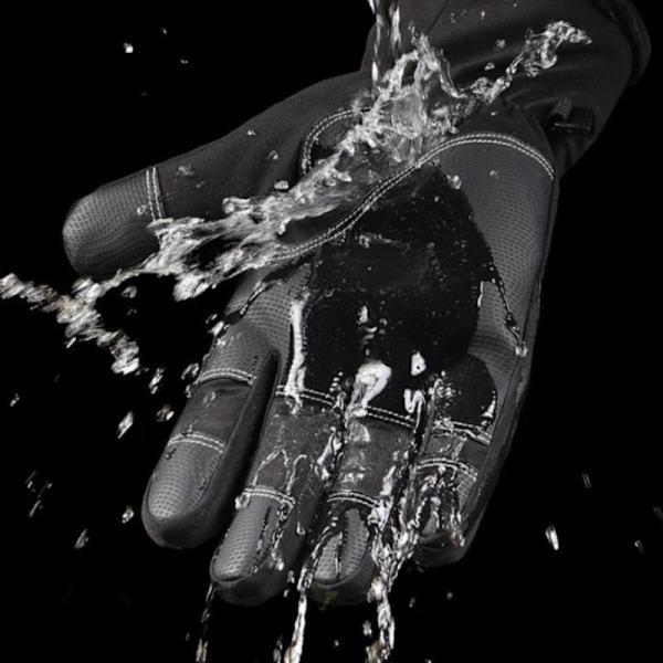 Vinterfiskehandskar 2 Finger Flip Vattentät vindtät Cyclin Black XL