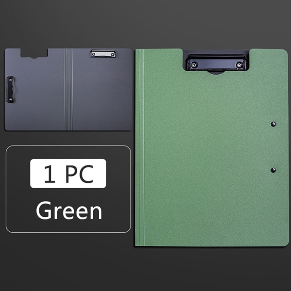 A4 tiedostokansion leikepöytä kirjoitusalusta Muistio Clip Board Double Cli Green One Size