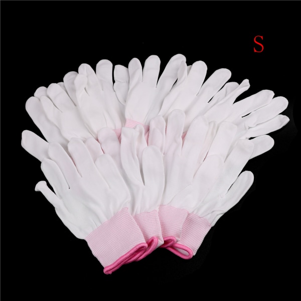 5 par antistatiska ESD elektroniska arbetshandskar pu belagda handflata Pink S