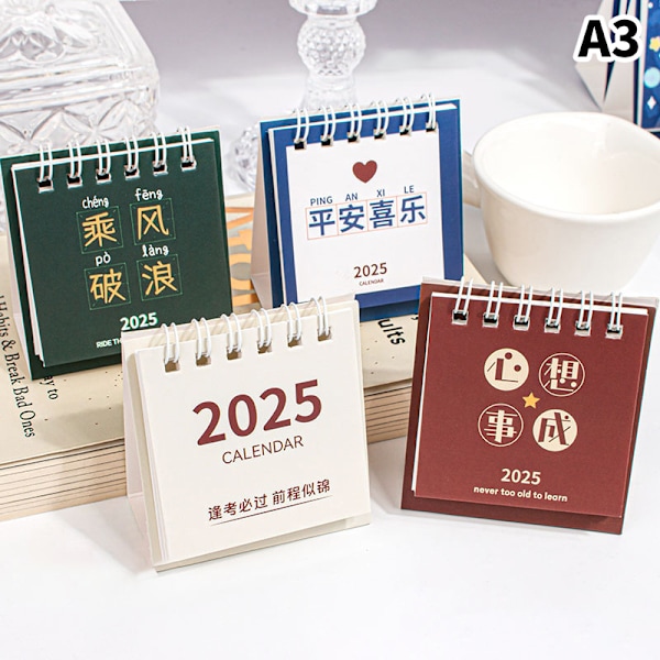 2025 Mini Catton Lille Skrivebords Kalender Lomme Bärbar Kalender P A2
