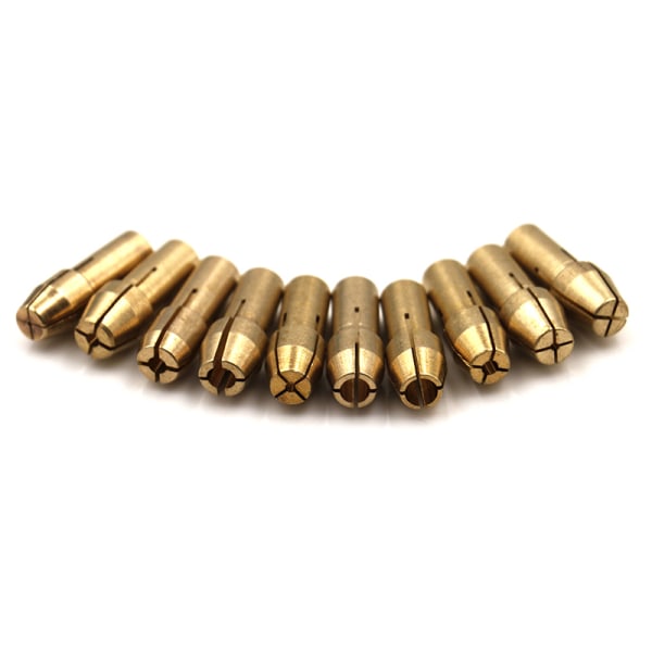 10 st mässingsborrchuck spännhylsor 0,5-3,2 mm 4,8 mm skaft för r Yellow One Size