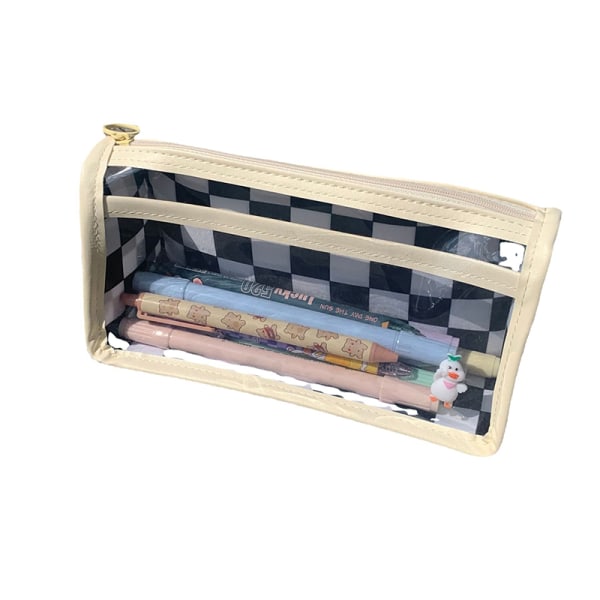 Läpinäkyvä case Kynälaukku Case Chessboard Pencil P Red onesize