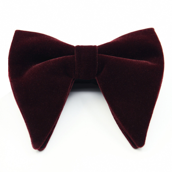 Velvet Big Bowties Naisten Miesten Sulhasen Häät Rusetti Cravat Black one size