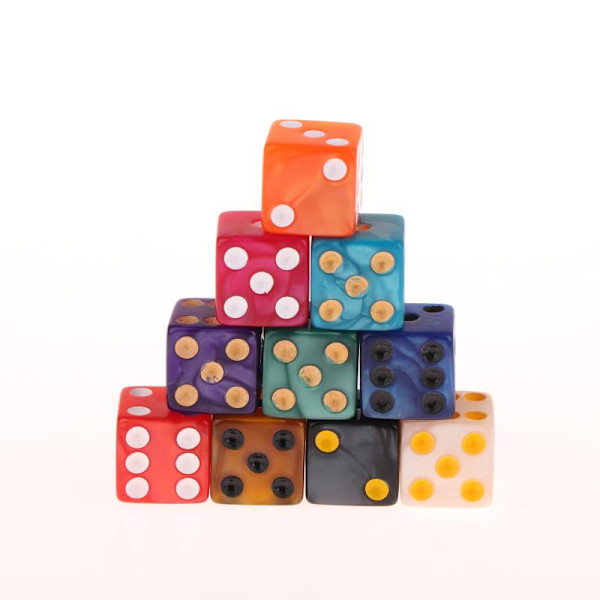 6-sided terninger 16 mm akryl D6 terningesæt til DND Rose red