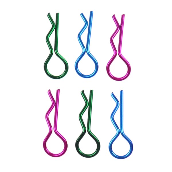 10 stk. karosseriklemmer i rustfrit stål R-stift til Redcat HSP 1/1 Red
