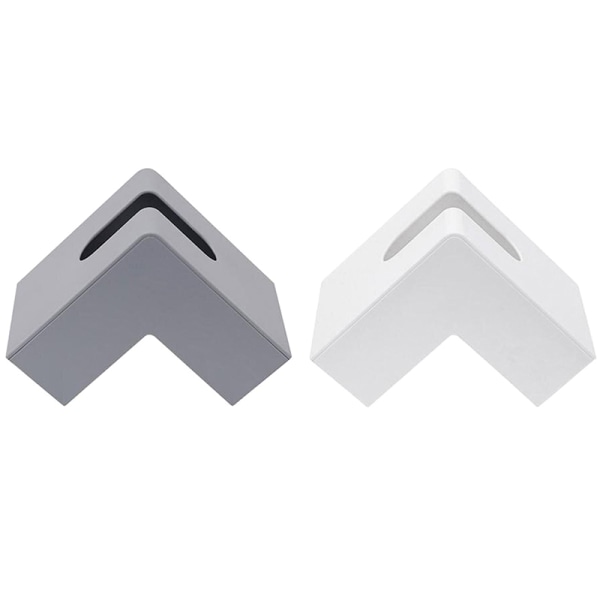 Nordic Right Angle Desktop Lautasliina Paperi Säilytyskotelo Case Box White ONESIZE