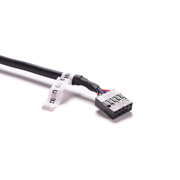 USB 2.0 9-pins hovedkort hunn til 20 pins USB 3.0-hus hann A Black one size
