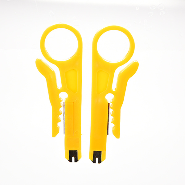 2 stk Netværksforbindelse Wire Punch Down ter Stripper til RJ45 C Yellow 2pcs