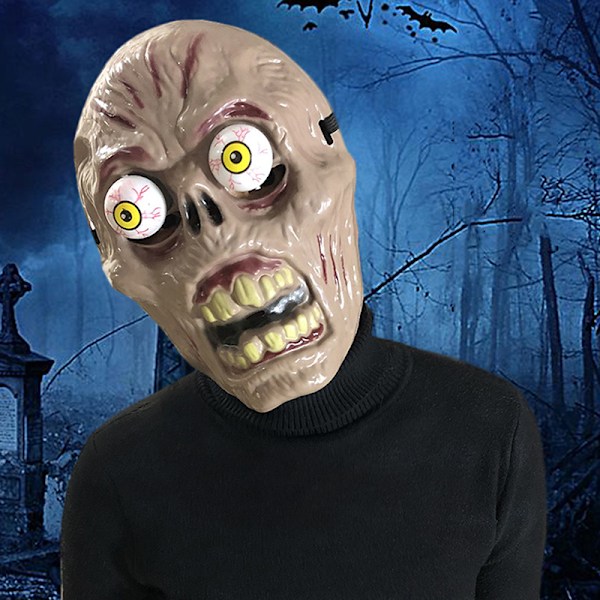 Halloween-plastmask Mumie Mask Skelett Rolig Utstyr Vam A1