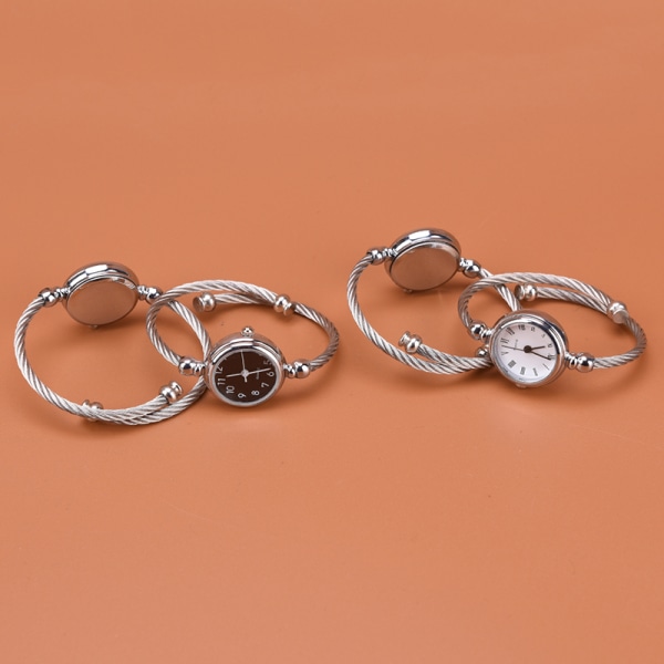 1 stk sølv armbåndsure kvinder mode armbånd quartz ur s A one size