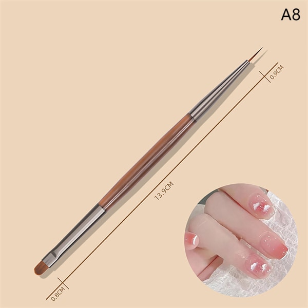 Nail Art Brush Tegneverktøy Blonde-Brush Manikyr Gel Polish UV A3 onesize