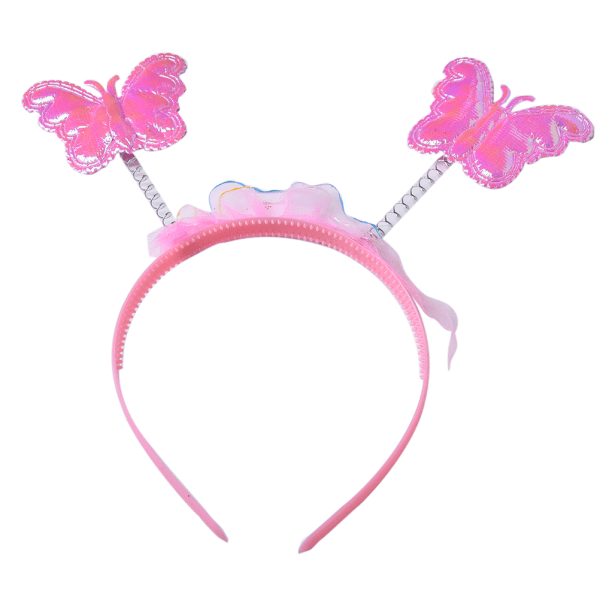 3Pc Sett Jenter Fairy Costume Butterfly Party Wings Wand Princess Pruple