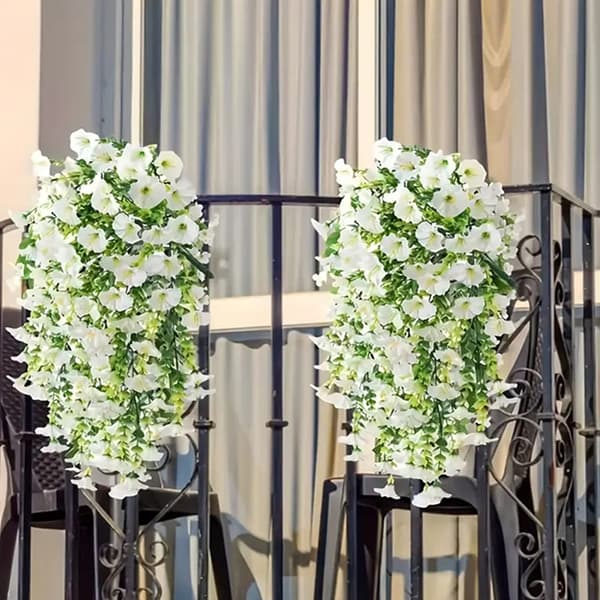 Kunstig Pragtsnerle Væghængende Kunstige Blomster Rattan A7