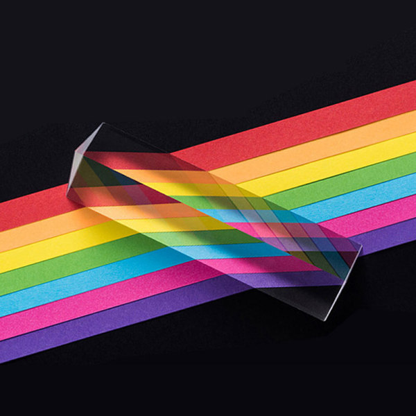 Triangulärt prisma Regnbåge Prisma Kristall Fotografisk Fysik Li Transparent 25*25mm