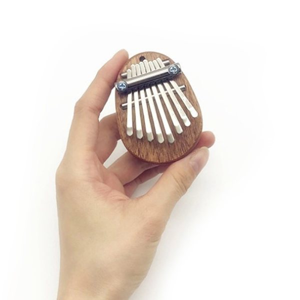 Mini Kalimba 8 tangenter Tommelpiano Flott lyd Finger Keyboard Mus Brown one size