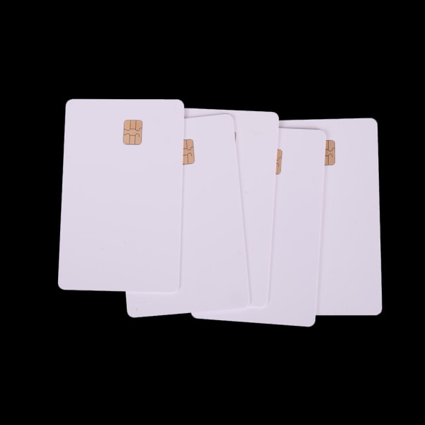 Ny 5 stk ISO PVC IC Med SLE4442 Chip Blank Smart Card Kontakt White 5pcs