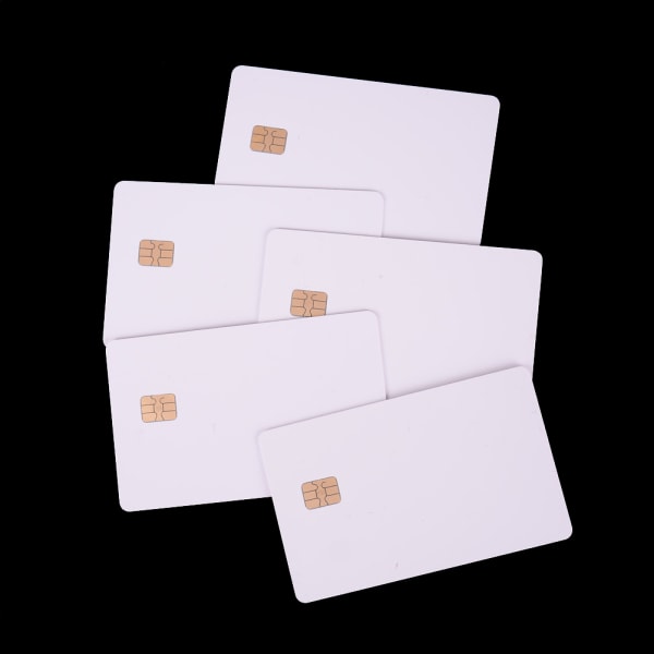 Ny 10 st ISO PVC IC med SLE4442 Chip Blank Smart Card Kontakt White 10pcs