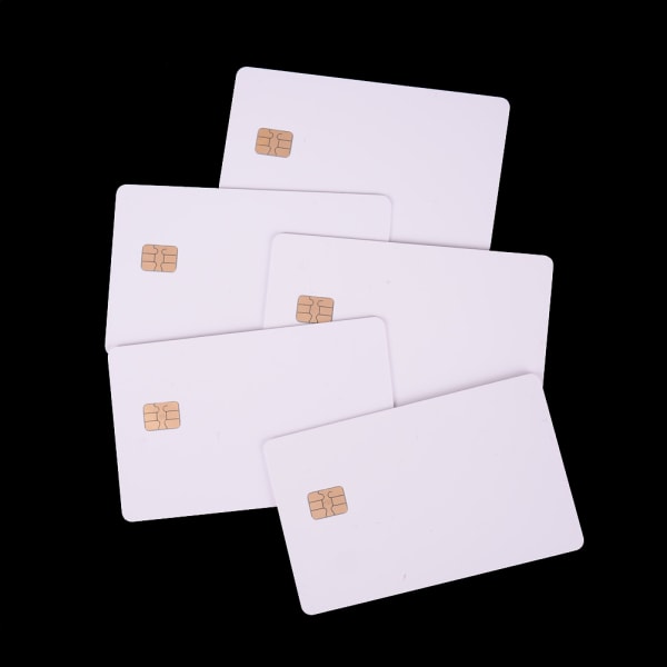 Ny 5 stk ISO PVC IC med SLE4442 Chip Blank Smart Card Kontakt White 5pcs