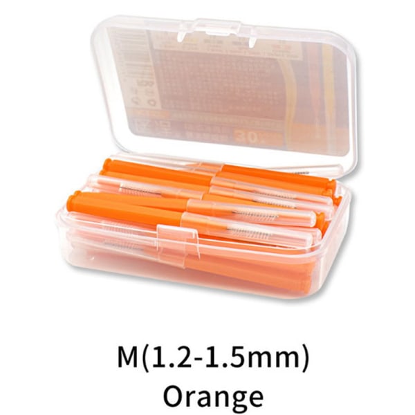 30stk/parti Interdentalbørste Tandtråd Oral Clean Hygiene Til Orange 0.7mm 30Pcs