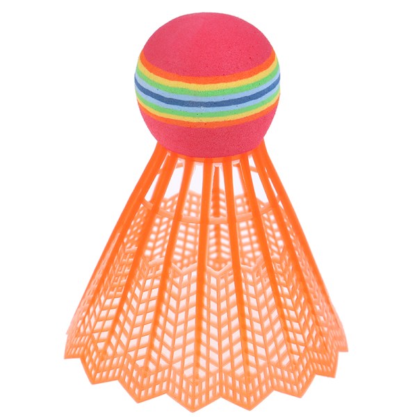 12 STK Badminton EVA Regnbuekuglehoved Nylon Badmintonfjer Random Color 12Pcs