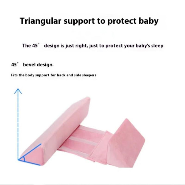 Baby Side Sleeper Wedge Justerbar Mjuk Kudde Avtagbar Lumba Blue