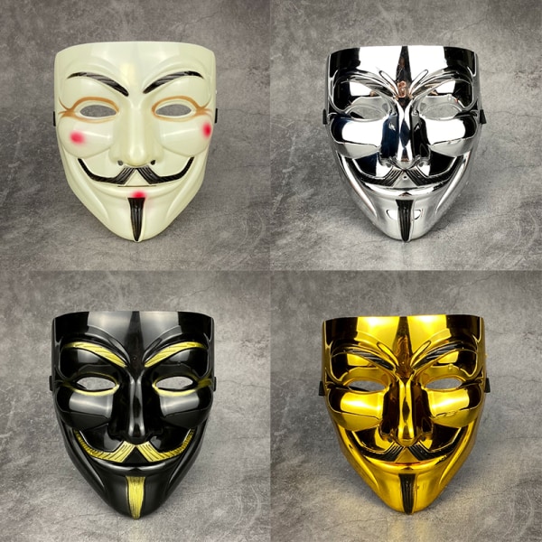 Vendetta Hacker Mask Anonym julefestgave til voksen K A9 one size