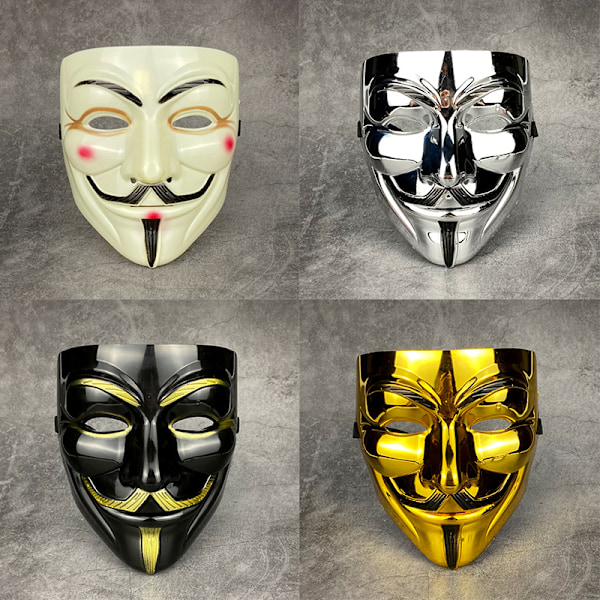 Vendetta Hacker Mask Anonym julfest present till vuxen K A7 one size