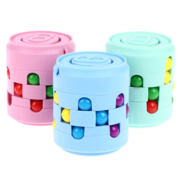 Can Cube Top Finger Spinning avlaster verktøyets hjernespillleketøy Pink one size