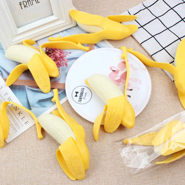 Banan Legetøj Antistress Legetøj Udluftning Spøg Sjovt legetøj Yellow One size