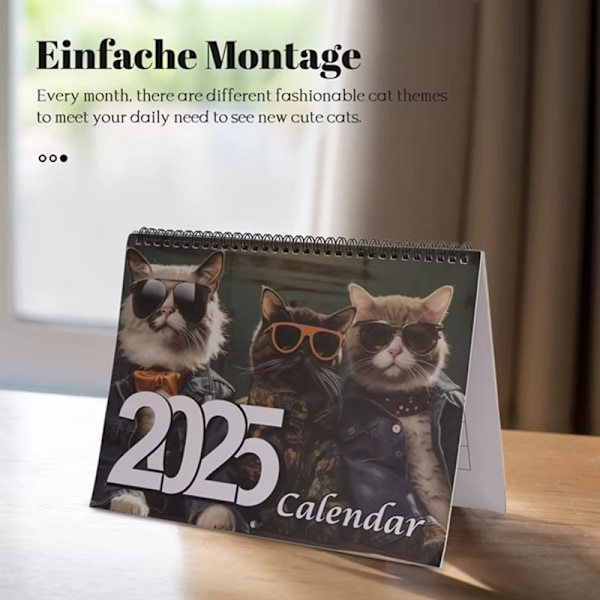 2025 Stilfulde Katte Kalender - Bedårende og Moderne FelinePhot cat