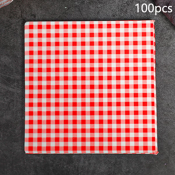100 st Smörpapper Fodral Smörgåspapper 7 Färger red 100pcs