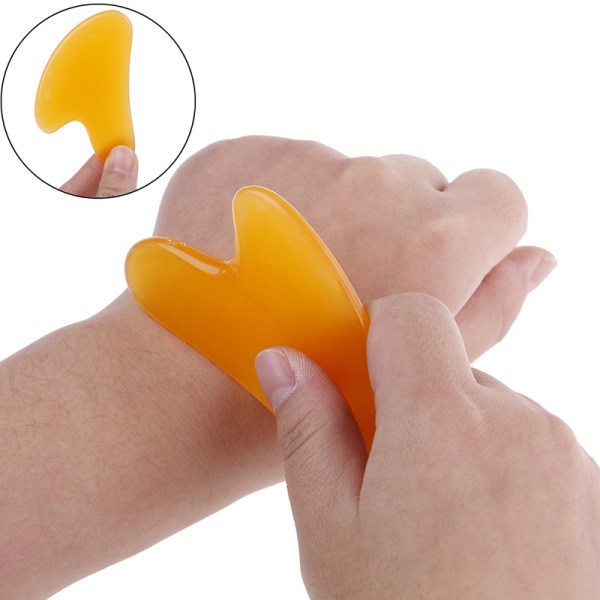 Gua Sha skrabe massageværktøj kropsmassage guasha akupunktur Orange onesize