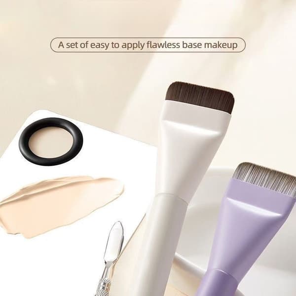 Flad Foundation Make-up Børste Palette Base Make-up Børste Kosmetik N1