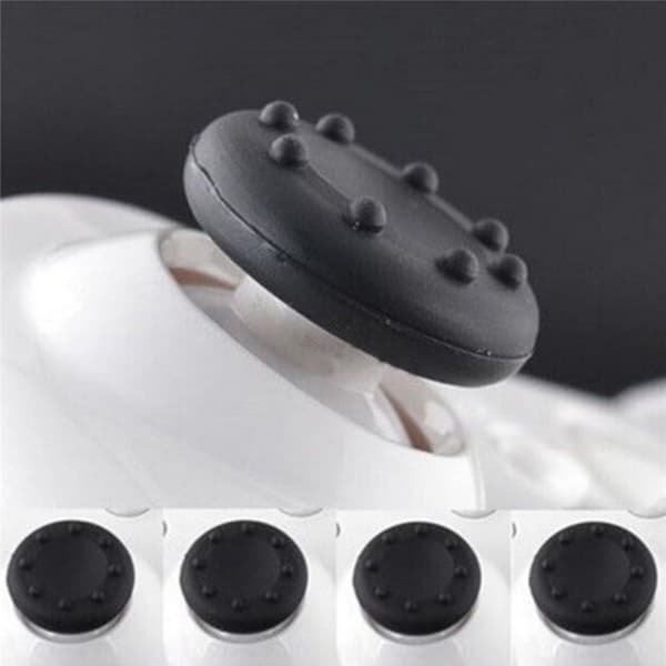 10XAnalog Controller Silikon Cap Cover Tommelpinne Grip For PS Black