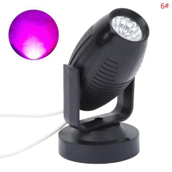 1 kpl RGB LED -lavan kohdevalo 360 asteen juhlatunnelmaan Purple Light 6#