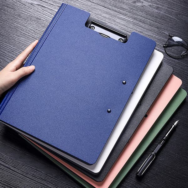 A4 filmappe utklippstavle Skriveblokk Memo utklippstavle Double Cli Blue One Size