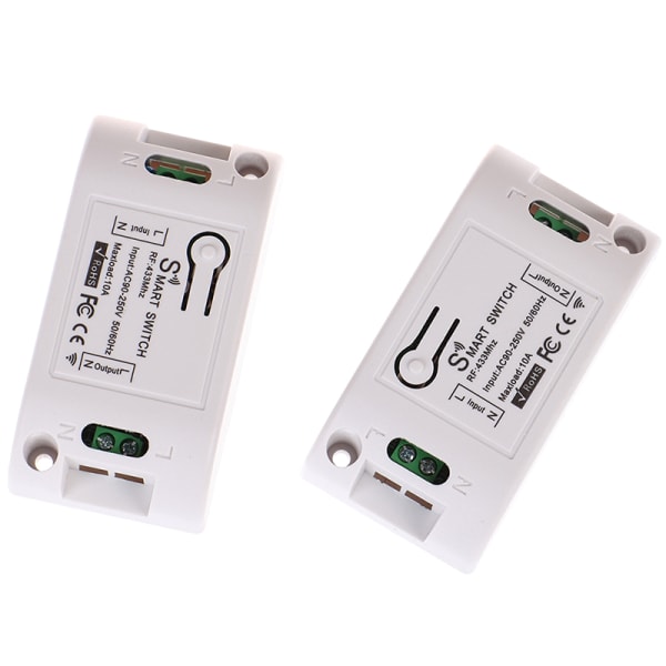 433 Mhz RF Smart Switch Trådlös RF-mottagare Timer-relätelefon Warm white 1pc