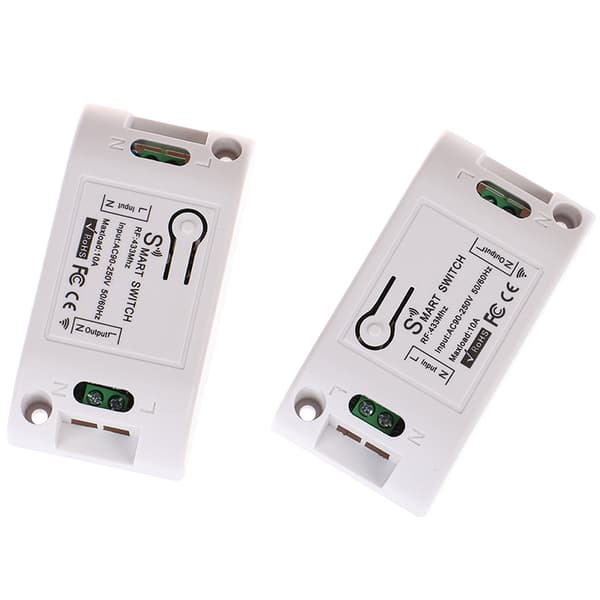 433 Mhz RF Smart Switch Trådløs RF-mottaker Timer-relételefon Warm white 1pc