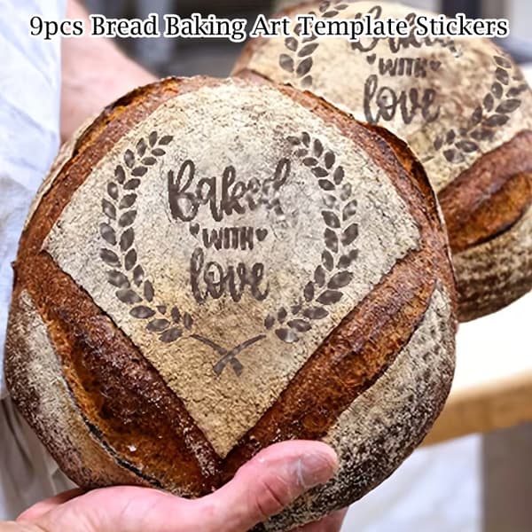 9 gjenbrukbare brødbake-maler for kunstnerisk dekorasjon A