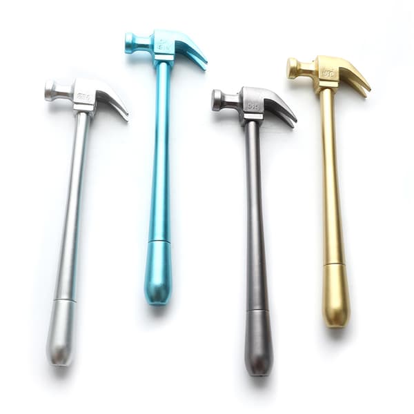 2 kpl Metallic Hammer Tool Paperitarvikkeet Creative Kuulakärkikynä Kinkku Random onesize