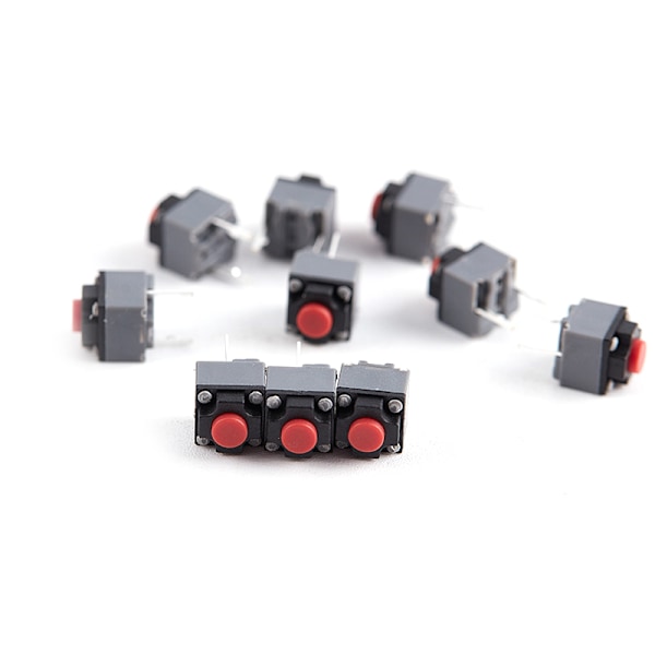 10 stk Kailh Mute-knap 6*6*7.3 Silent Switch trådløs mus Bu Gray one size