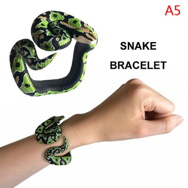 Tricky Funny Spoof Simulering Snake Toy Snake Armbånd Nyhet A5 one size