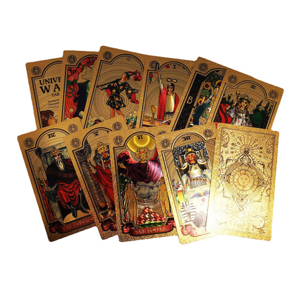 Set Tarotkort presentförpackning Lyx guldfolie Tarotkort Hot Stampi Multicolor B
