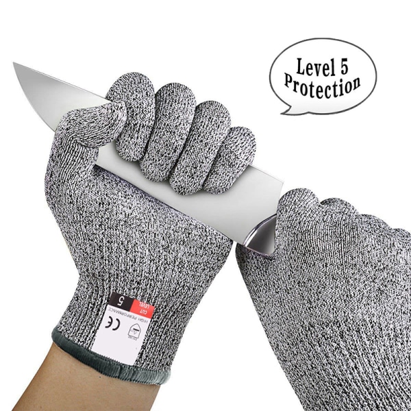 HPPE Level 5 Safety Anti Gloves Erittäin lujat lasinsuojat Gray 1pair