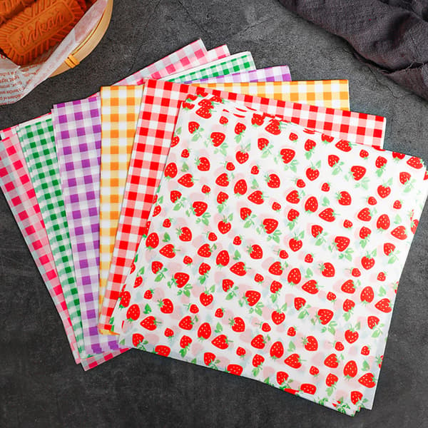 100 st Smörpapper Fodral Smörgåspapper 7 Färger Mixed 100pcs